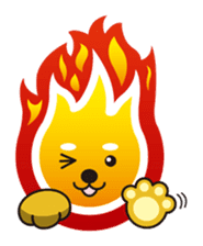 a ball of flame "Mame Shiba" sticker #1272625