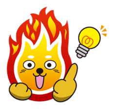 a ball of flame "Mame Shiba" sticker #1272628