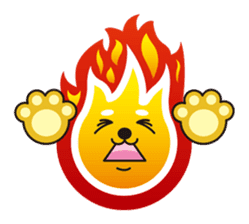 a ball of flame "Mame Shiba" sticker #1272631