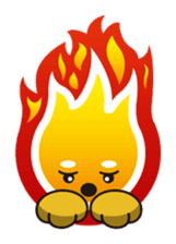 a ball of flame "Mame Shiba" sticker #1272632