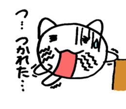 Cat round by white sticker #1272703