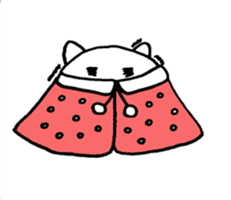 Cat round by white sticker #1272705