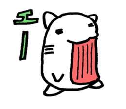 Cat round by white sticker #1272722