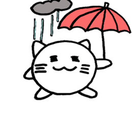 Cat round by white sticker #1272725