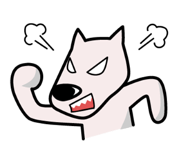 white dog (daily conversations) sticker #1273458