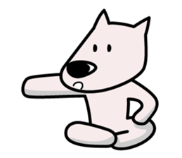 white dog (daily conversations) sticker #1273459