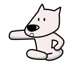 white dog (daily conversations) sticker #1273459
