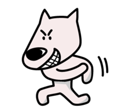 white dog (daily conversations) sticker #1273460