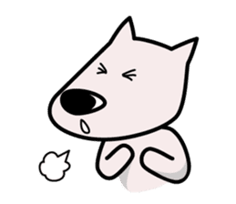 white dog (daily conversations) sticker #1273461