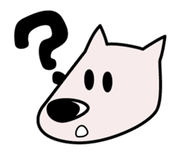 white dog (daily conversations) sticker #1273462
