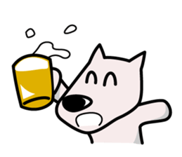 white dog (daily conversations) sticker #1273464