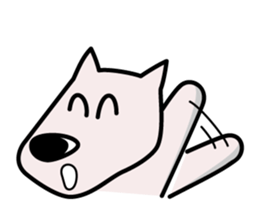 white dog (daily conversations) sticker #1273466