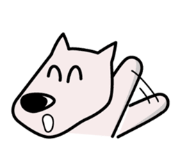 white dog (daily conversations) sticker #1273466