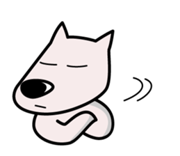 white dog (daily conversations) sticker #1273467