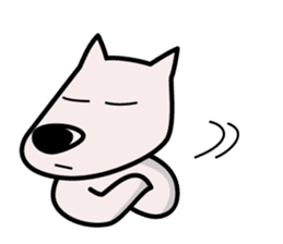 white dog (daily conversations) sticker #1273467