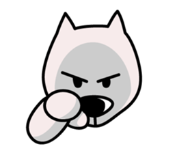 white dog (daily conversations) sticker #1273468