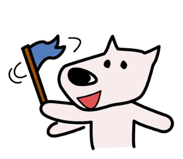 white dog (daily conversations) sticker #1273469