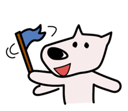 white dog (daily conversations) sticker #1273469