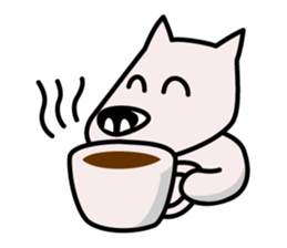 white dog (daily conversations) sticker #1273470