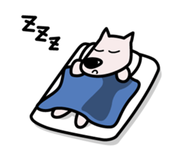 white dog (daily conversations) sticker #1273471