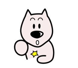 white dog (daily conversations) sticker #1273472