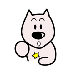 white dog (daily conversations) sticker #1273472