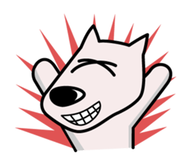 white dog (daily conversations) sticker #1273474