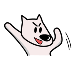 white dog (daily conversations) sticker #1273477