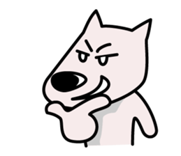 white dog (daily conversations) sticker #1273478