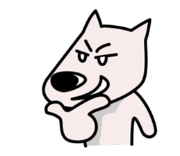 white dog (daily conversations) sticker #1273478