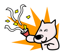 white dog (daily conversations) sticker #1273480