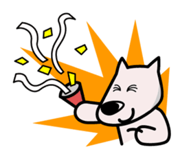 white dog (daily conversations) sticker #1273480