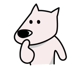 white dog (daily conversations) sticker #1273481