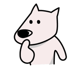 white dog (daily conversations) sticker #1273481