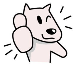 white dog (daily conversations) sticker #1273482