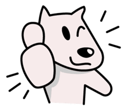 white dog (daily conversations) sticker #1273482
