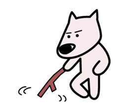 white dog (daily conversations) sticker #1273485