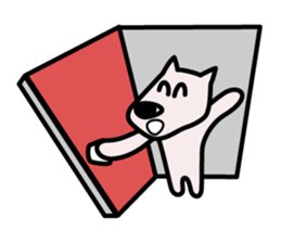 white dog (daily conversations) sticker #1273486