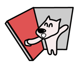 white dog (daily conversations) sticker #1273486