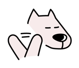 white dog (daily conversations) sticker #1273487