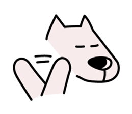white dog (daily conversations) sticker #1273487