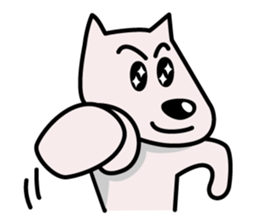 white dog (daily conversations) sticker #1273488