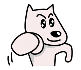 white dog (daily conversations) sticker #1273488