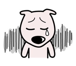 white dog (daily conversations) sticker #1273490