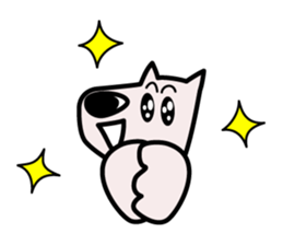 white dog (daily conversations) sticker #1273491