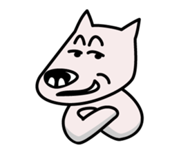 white dog (daily conversations) sticker #1273492