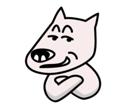 white dog (daily conversations) sticker #1273492