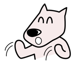 white dog (daily conversations) sticker #1273493