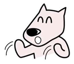 white dog (daily conversations) sticker #1273493