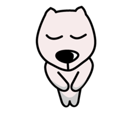 white dog (daily conversations) sticker #1273494